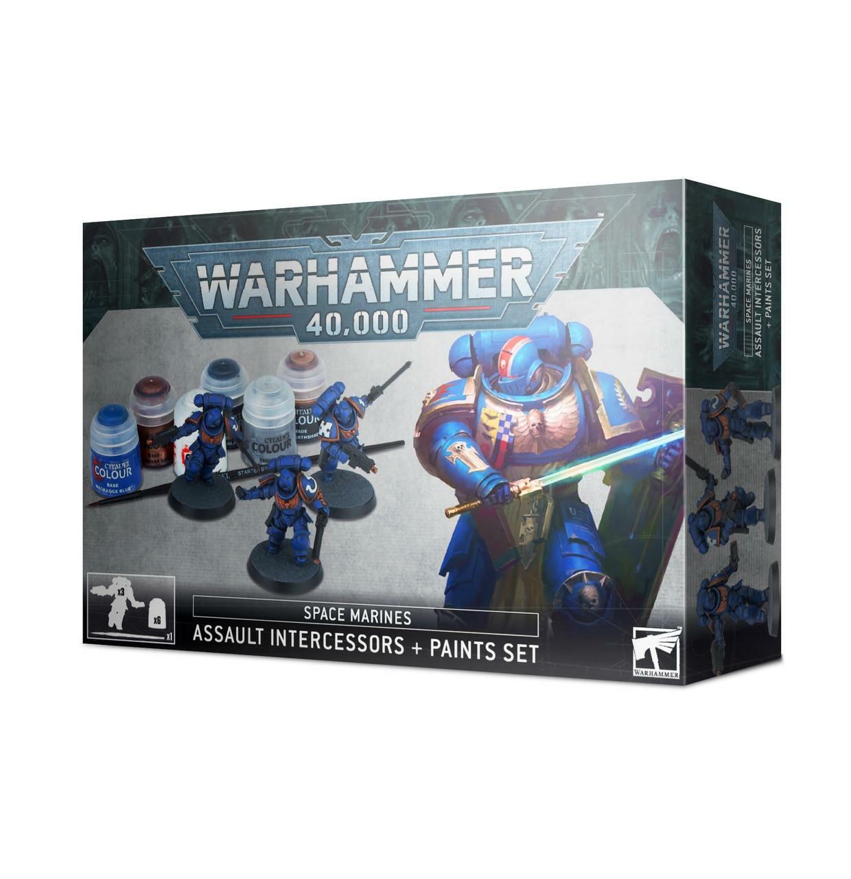 Warhammer 40,000 : Space Marines - Assault Intercessors + Paint Set