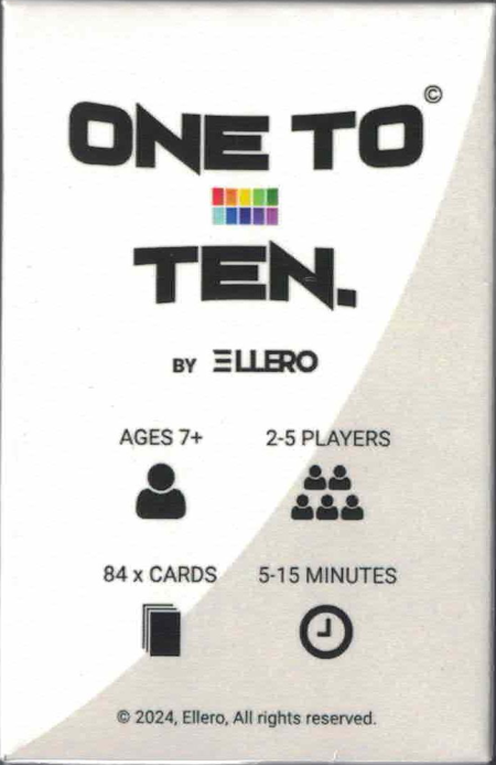 One To Ten Card game