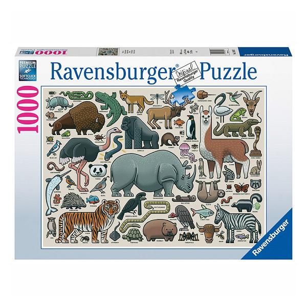 Ravensburger Jigsaw Puzzle : You Wild Animal 1000pc