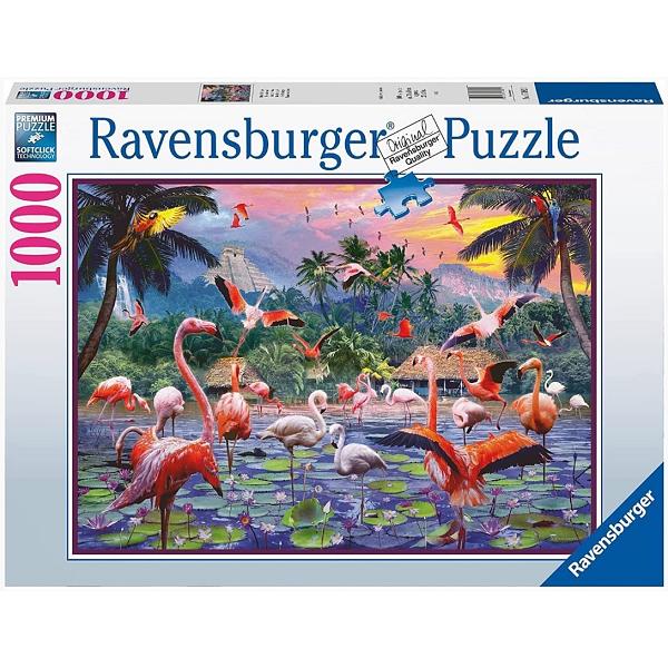 Ravensburger Jigsaw Puzzle : Pink Flamingos 1000pc