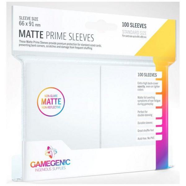 Gamegenic : Matte Prime Card Sleeves - White (66mm x 91mm) (100 Sleeves Per Pack)