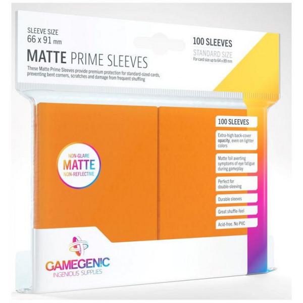 Gamegenic : Matte Prime Card Sleeves - Orange (66mm x 91mm) (100 Sleeves Per Pack)