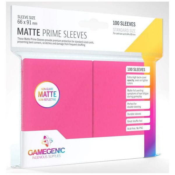 Gamegenic : Matte Prime Card Sleeves - Pink (66mm x 91mm) (100 Sleeves Per Pack)