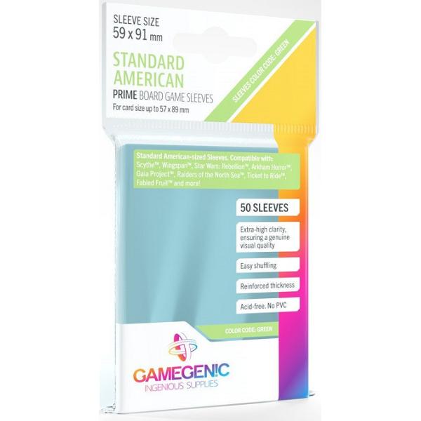 Gamegenic : Prime Board Game Sleeves - Standard American-Sized (59mm x 91mm) (50 Sleeves Per Pack)