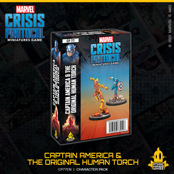 Marvel Crisis Protocol : Captain America and The Original Human Torch Character Pack