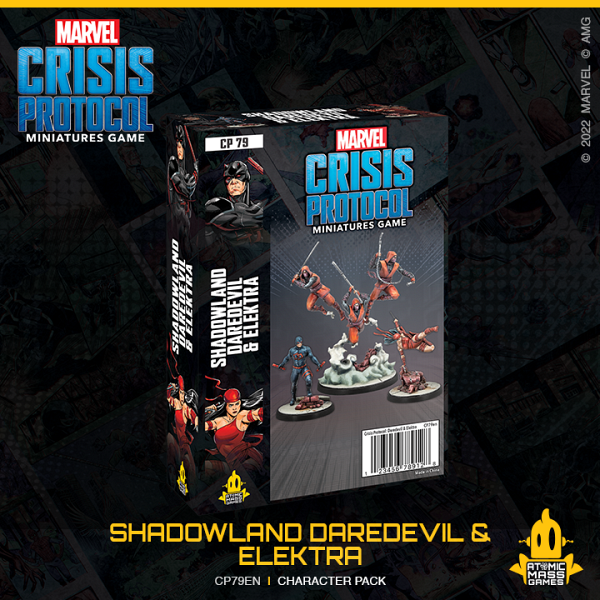 Marvel Crisis Protocol : Shadowland Daredevil and Elektra with Hand Ninjas Character Pack