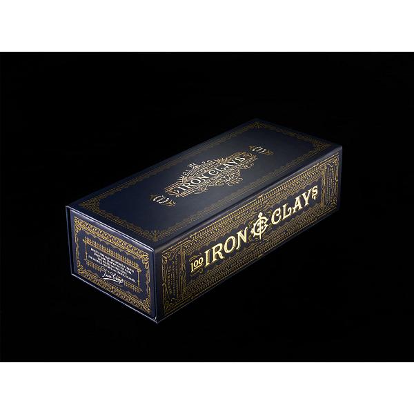 Iron Clays : 100 Chips Printed Box Luxury Game Counters - Brass Birmingham Lancashire