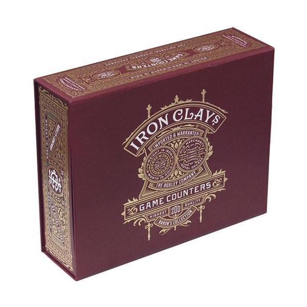 Iron Clays : 200 Chips Printed Box Luxury Game Counters Brass Birmingham Lancashire