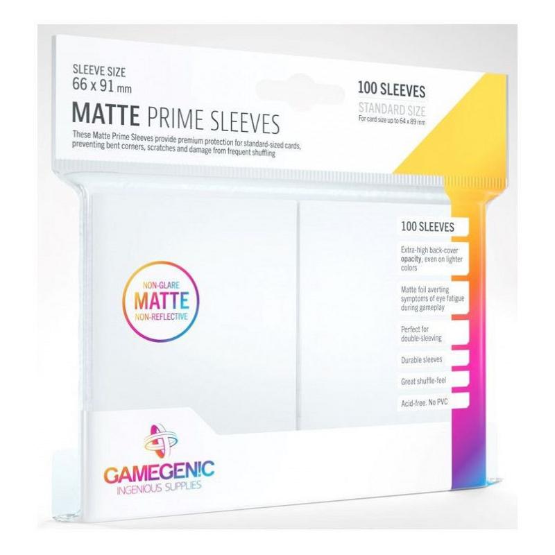 Gamegenic : Matte Prime Card Sleeves - White (66mm x 91mm) (100 Sleeves Per Pack)