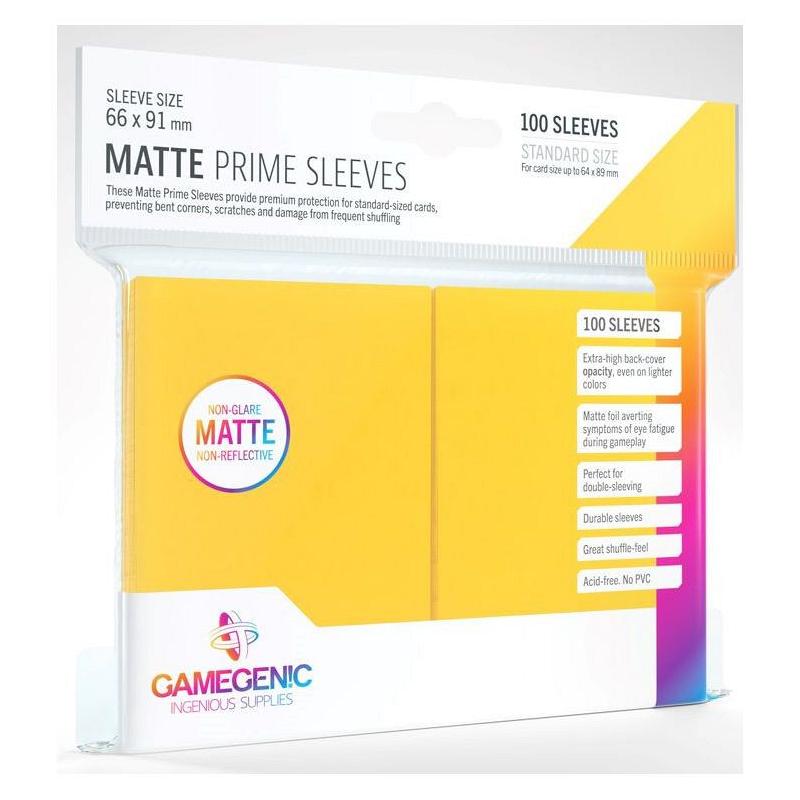 Gamegenic : Matte Prime Card Sleeves - Yellow (66mm x 91mm) (100 Sleeves Per Pack)