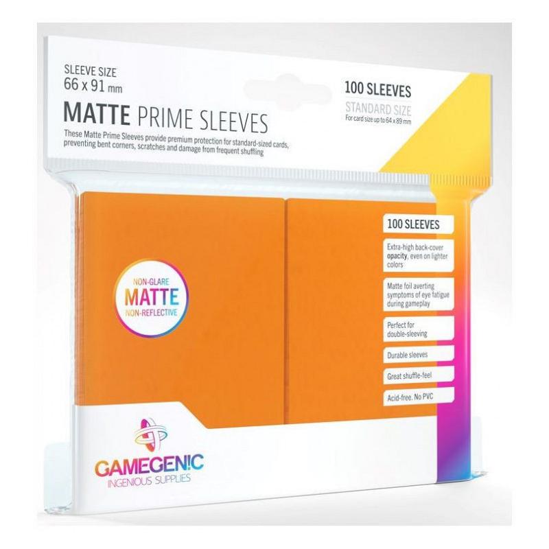 Gamegenic : Matte Prime Card Sleeves - Orange (66mm x 91mm) (100 Sleeves Per Pack)