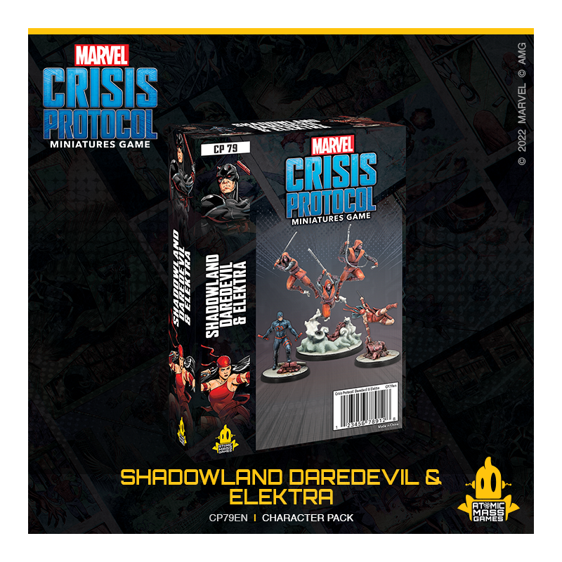 Marvel Crisis Protocol : Shadowland Daredevil and Elektra with Hand Ninjas Character Pack