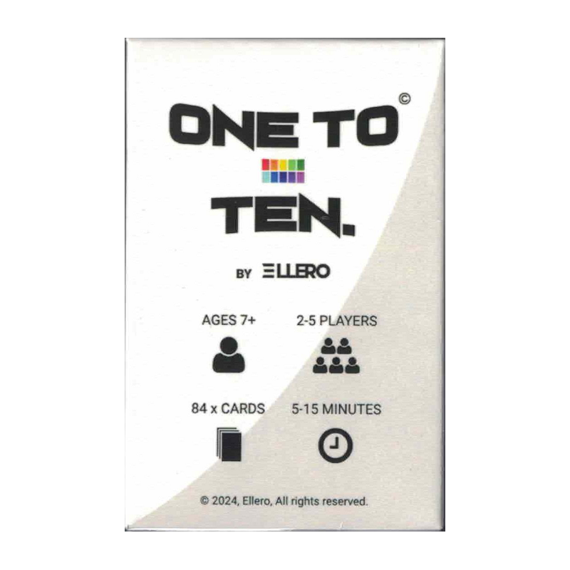 One To Ten Card game